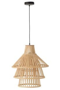 J-Line Pendant Lamp Layers Bamboo Natural Large