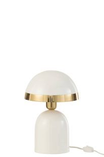 J-Line Lamp Gold Board Metal Shiny White