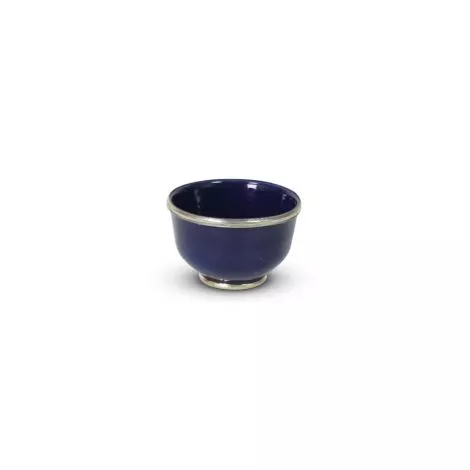 Bowl Blue with Metal Ring Ø 12 x 8cm