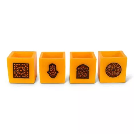 Moroccan Candle Yellow Ø 12 x 12cm