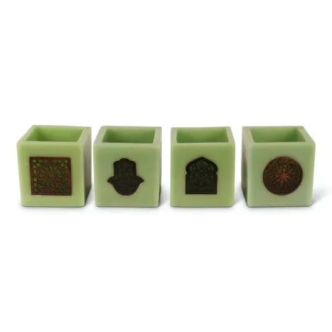 Moroccan Candle Light Holder Green Ø 12 x 12cm