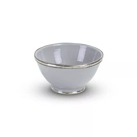 Moroccan Bowl Grey with Metal Ø 15 x 8cm