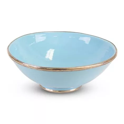 Moroccan Bowl Light Blue with Metal Ø 31 x 12cm