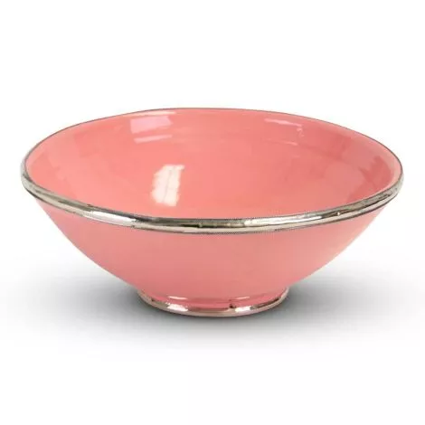 Moroccan Bowl Pink with Metal Ø 31 x 12cm