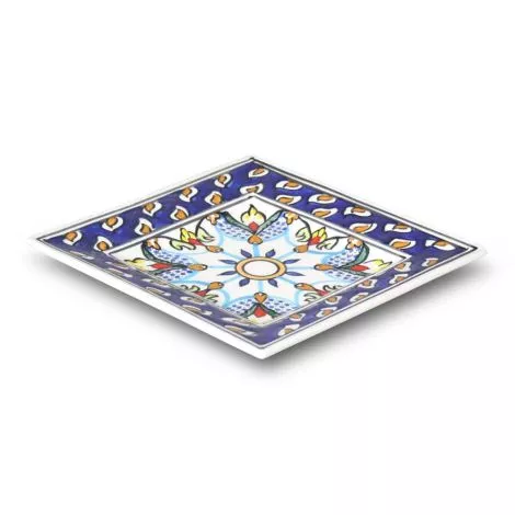 Moroccan Bowl Square Blue 20 x 20cm