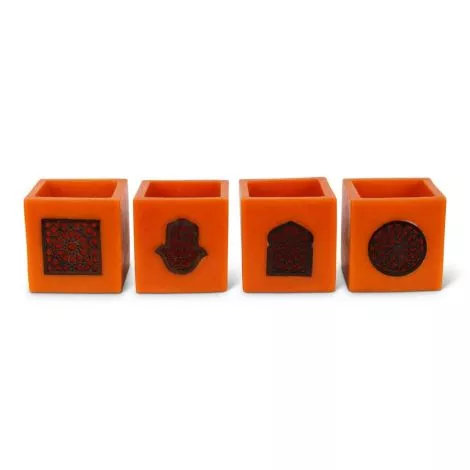 Moroccan Tea Light Holder Orange Ø 12 x 12cm
