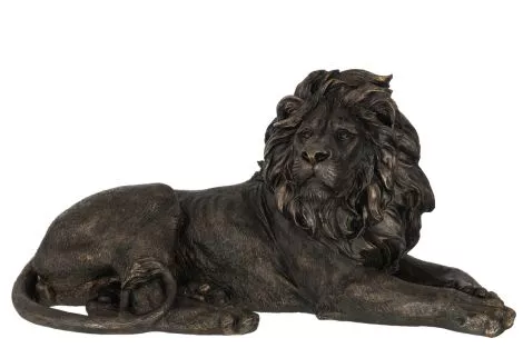 J-Line Lion Reclining Poly Bronze