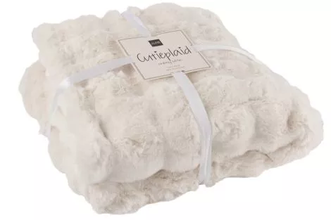 Plaid Wave Polyester White