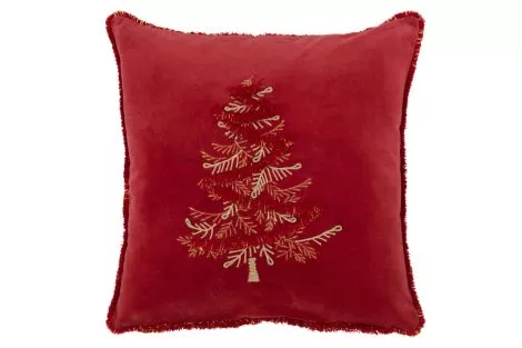 Cushion Tree Textile Red/Gold