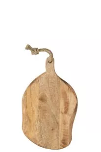 J-Line Cutting Board Oval Organic Wood Small